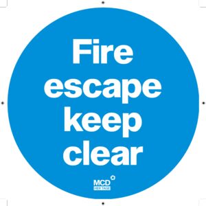 Fire escape keep clear